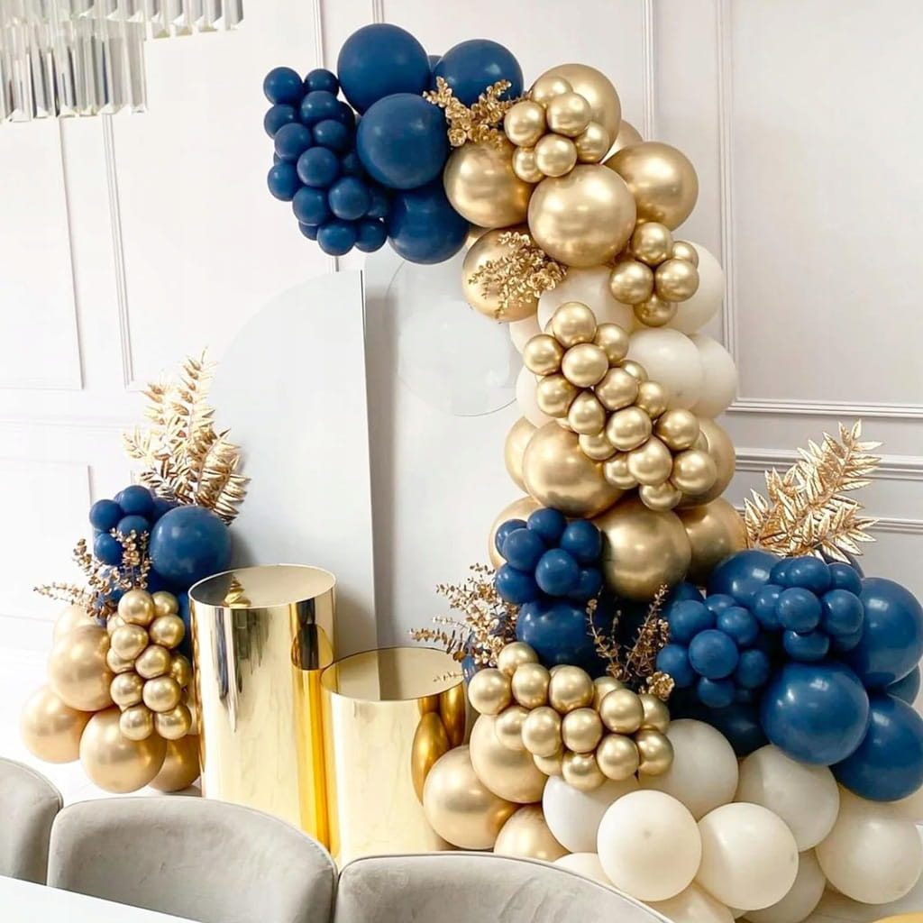 BALONY ZŁOTE CHROM Metaliczne Balony Chromowane Złoto Wesele Komunia 100szt