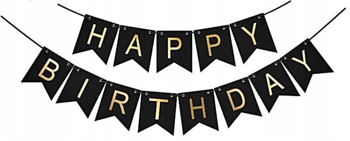 Zestaw dekoracji na 50 urodziny czarno-złoty