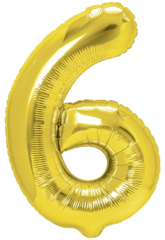 Balon Foliowy Cyfra 6 Urodzinowy Cyferka HEL 100cm