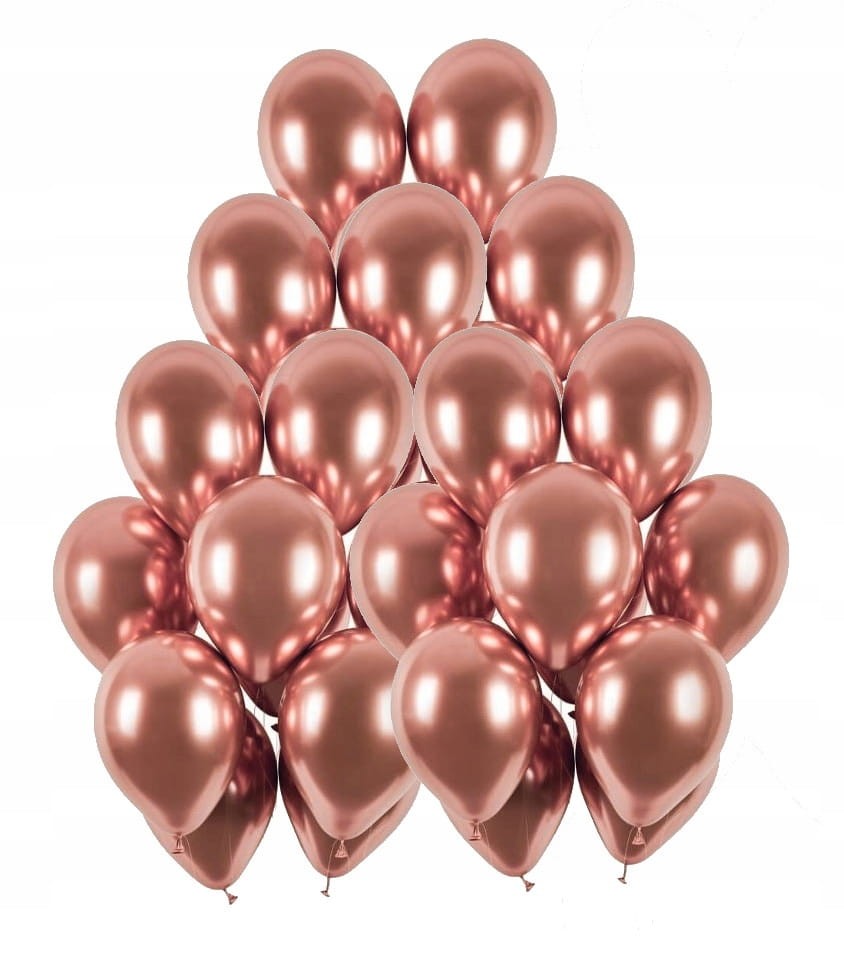 Balony metaliczne rose gold lateksowe 30 szt