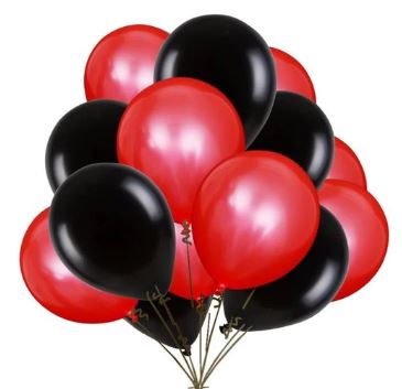 ZESTAW DEKORACJI balony 50 urodziny CZERWOWY