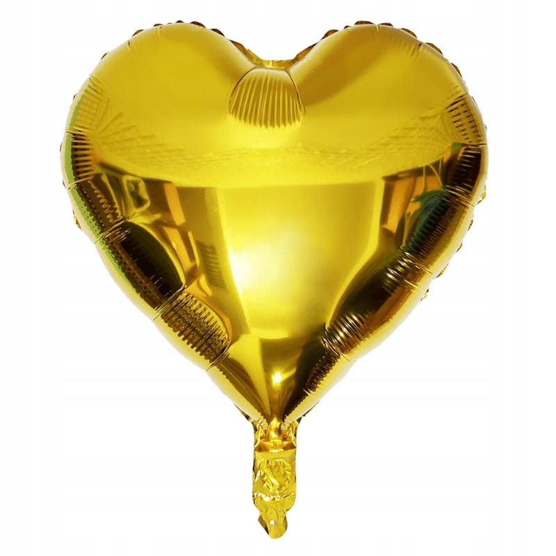 Balon foliowy SERCE ZŁOTE 45 cm