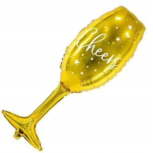 Balon foliowy KIELISZEK szampana urodziny HEL XXL