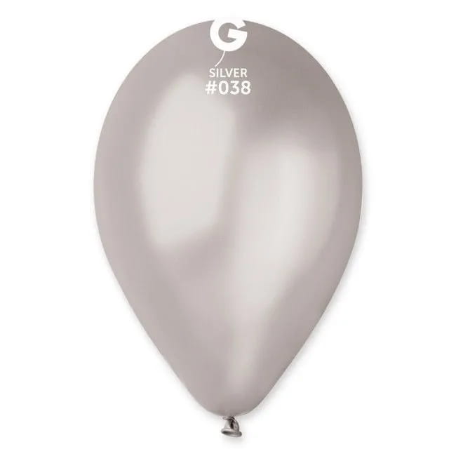 Balony metaliczne srebrne 30 cm 100 szt.