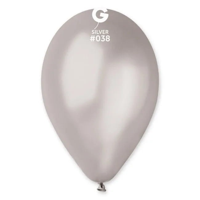 Balony metaliczne srebrne 30 cm 100 szt.