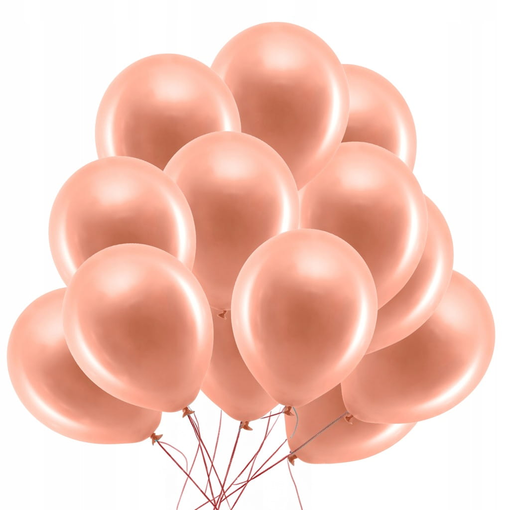 BALONY lateks RAINBOW metalizowane ROSE GOLD x100