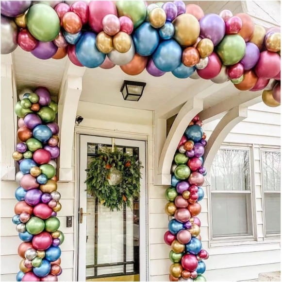 Kolorowe Balon lateksowy 50szt mix chrom dekoracja na urodziny party