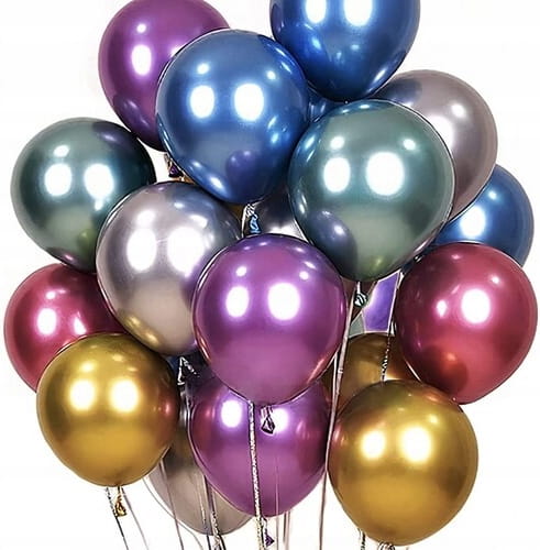 Kolorowe Balon lateksowy 50szt mix chrom dekoracja na urodziny party