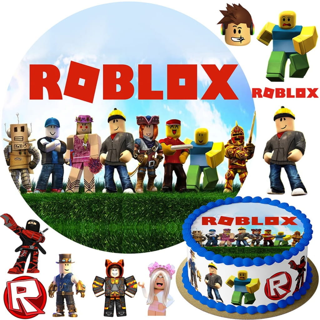MEGA ZESTAW OPŁATEK NA TORT ROBLOX + POSTACIE + GRATIS TEKST