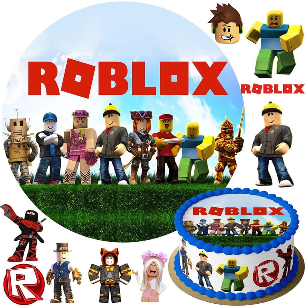 MEGA ZESTAW OPŁATEK NA TORT ROBLOX + POSTACIE + GRATIS TEKST