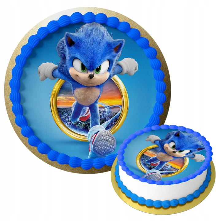 MEGA ZESTAW OPŁATEK NA TORT SONIC X + GRATIS TEKST