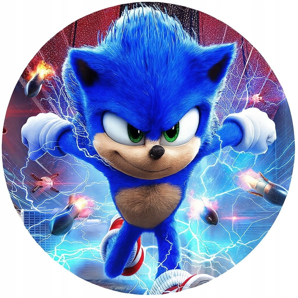 MEGA ZESTAW OPŁATEK NA TORT SONIC X + POSTACI 8szt + GRATIS TEKST