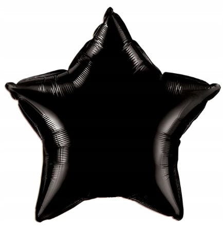 Balon foliowy gwiazda Czarna 55 cm