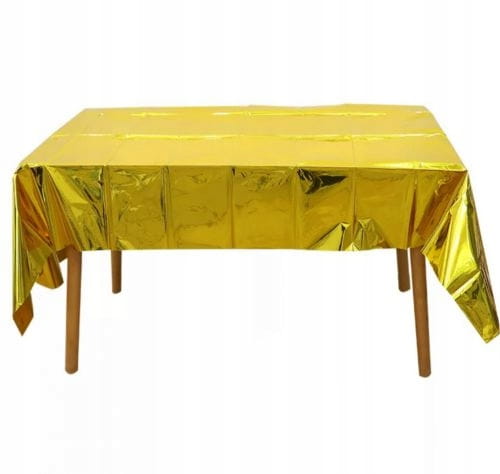 OBRUS foliowy ZŁOTY 137x183cm prostokątny