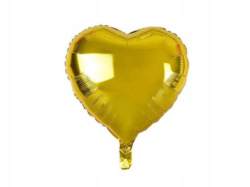 BALON foliowy SERCE ZŁOTE 45 cm