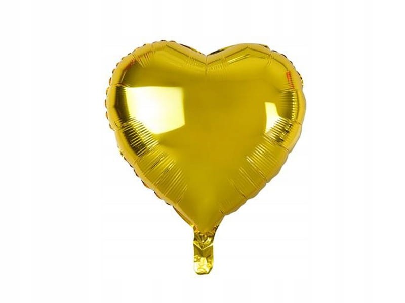 BALON foliowy SERCE ZŁOTE 45 cm