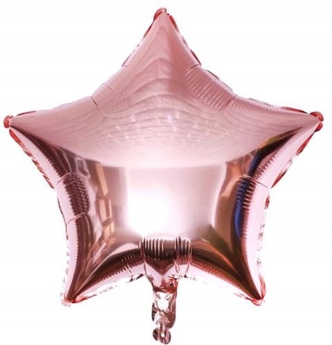 Duży Balon Foliowy GWIAZDA ROSE GOLD Hel 45CM