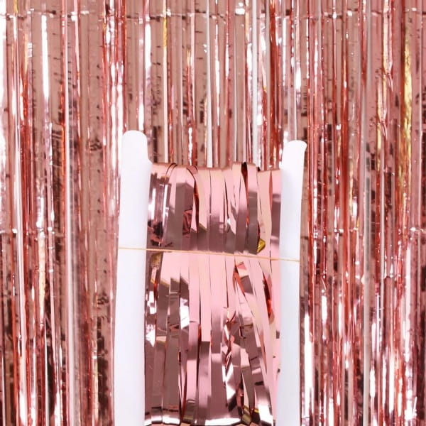 KURTYNA dekoracyjna ROSE GOLD zasłona tło 100x200