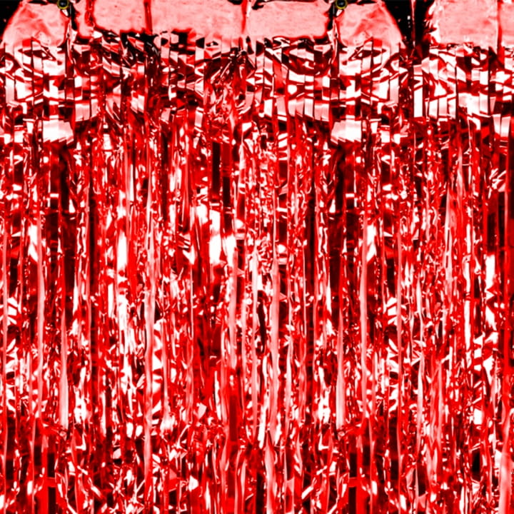KURTYNA dekoracyjna CZERWONY zasłona tło 100x200cm