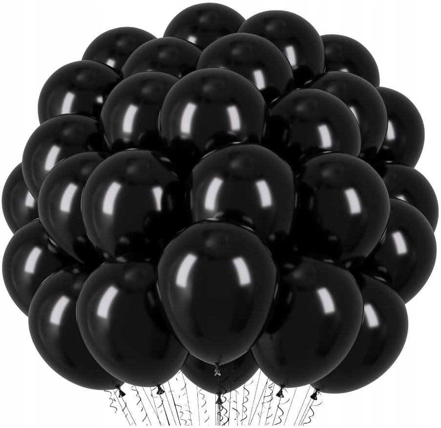 Balony Czarne Pastelowe Matowe Balony Na Urodziny Mocne 50szt.