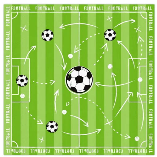 Serwetki Papierowe FOOTBALL Piłka Nożna dla Piłkarza 10 szt