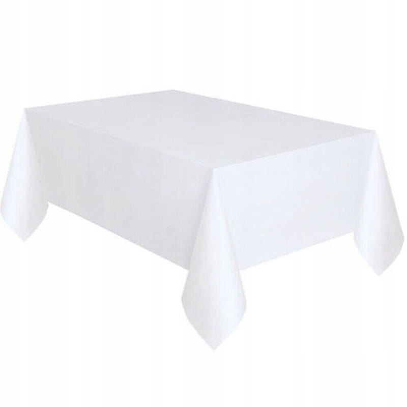 OBRUS foliowy 137 cm x 183 prostokąt BIAŁY
