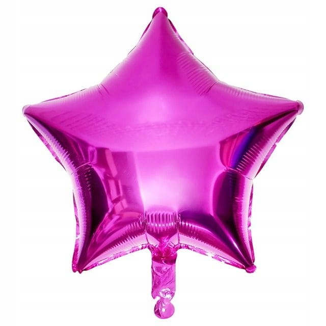 Balon foliowy gwiazdka fuksja gwiazda 45 cm