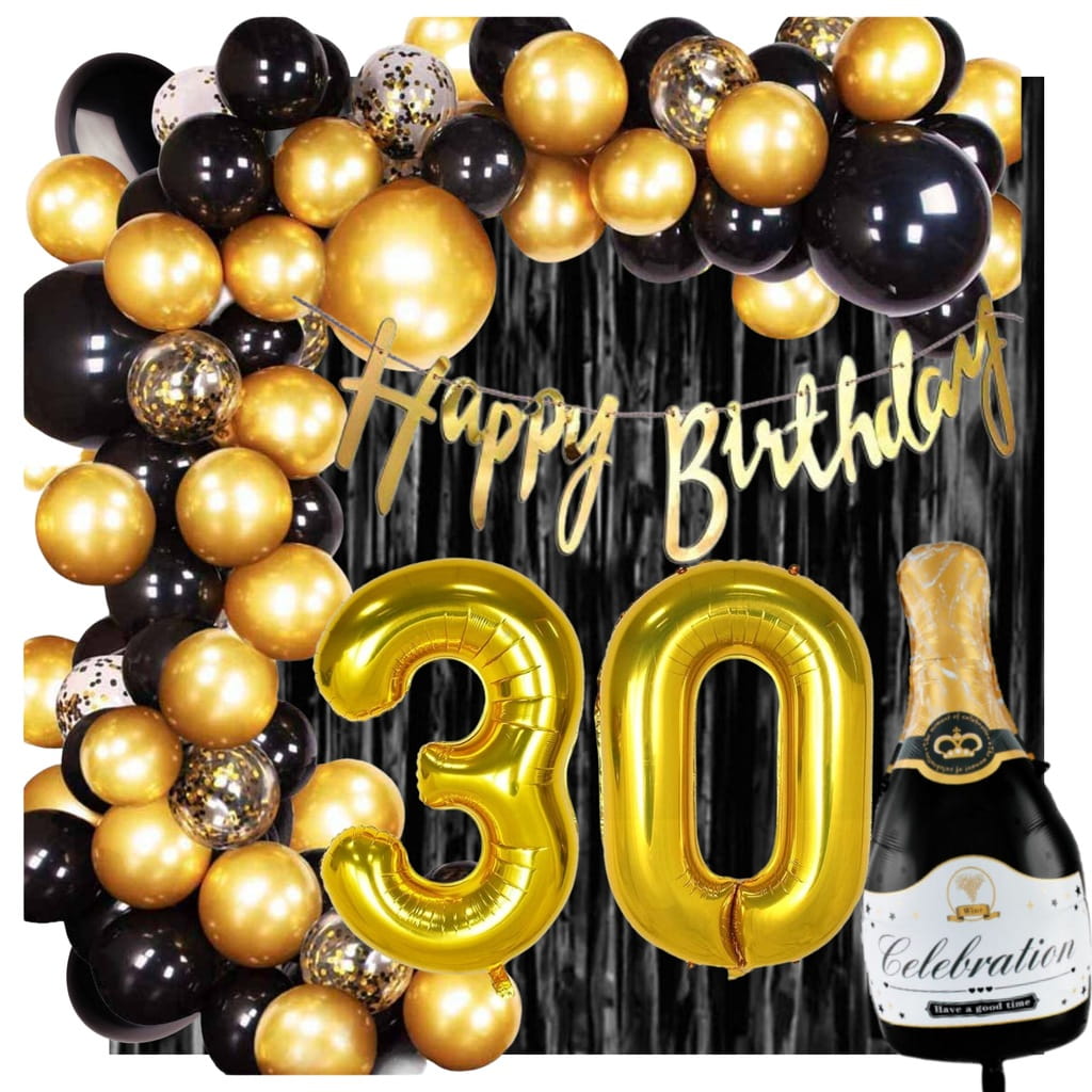 ZESTAW DEKORACJI balony 30 urodziny ŚCIANKA