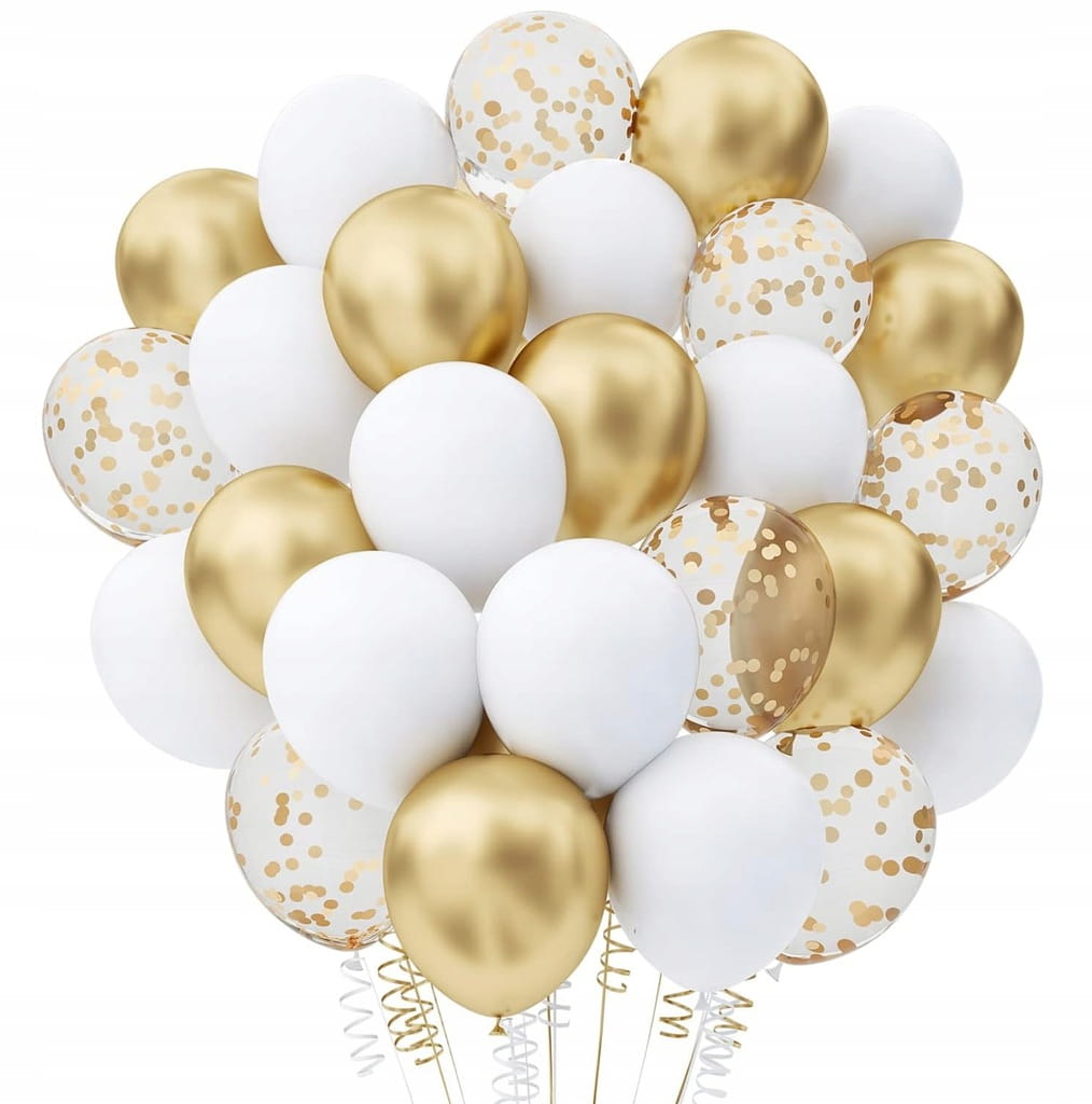 BALONY z KONFETTI PIĘKNE DUŻE BŁYSZCZĄCE - 25szt