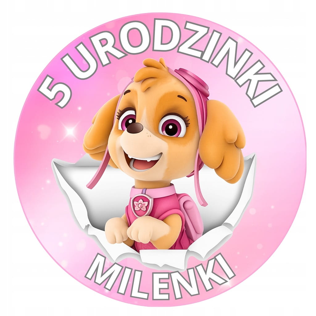 OPŁATEK NA TORT ZESTAW POSTACIE PSI PATROL PIESKI + TWÓJ TEKST GRATIS