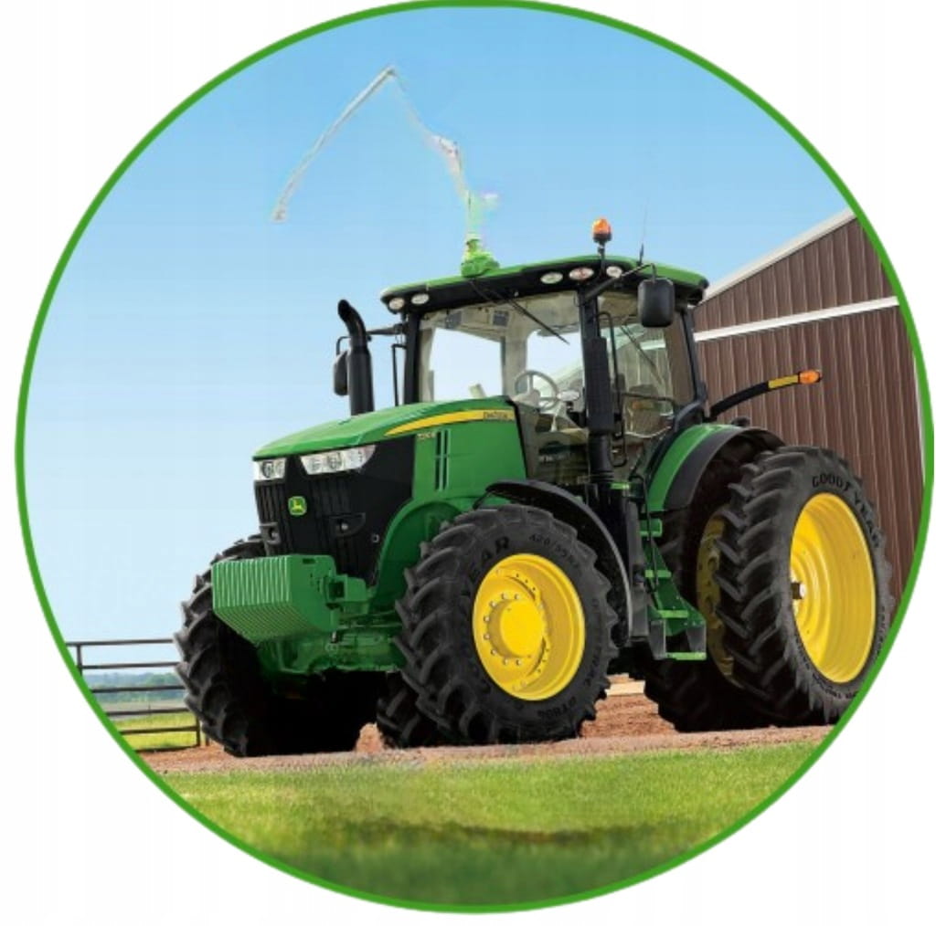 MEGA ZESTAW OPŁATEK NA TORT TRAKTOR + 12 TRAKTORÓW + GRATIS TEKST
