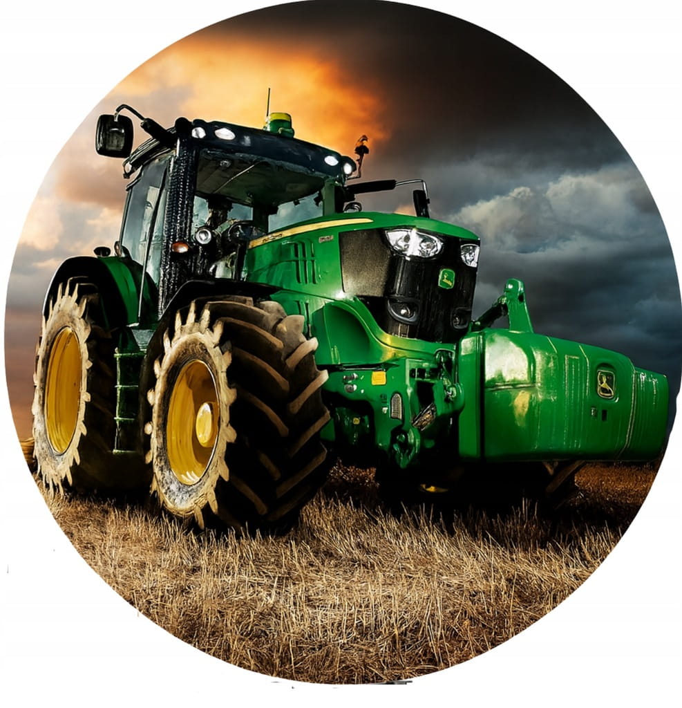 MEGA ZESTAW OPŁATEK NA TORT TRAKTOR + 12 TRAKTORÓW + GRATIS TEKST