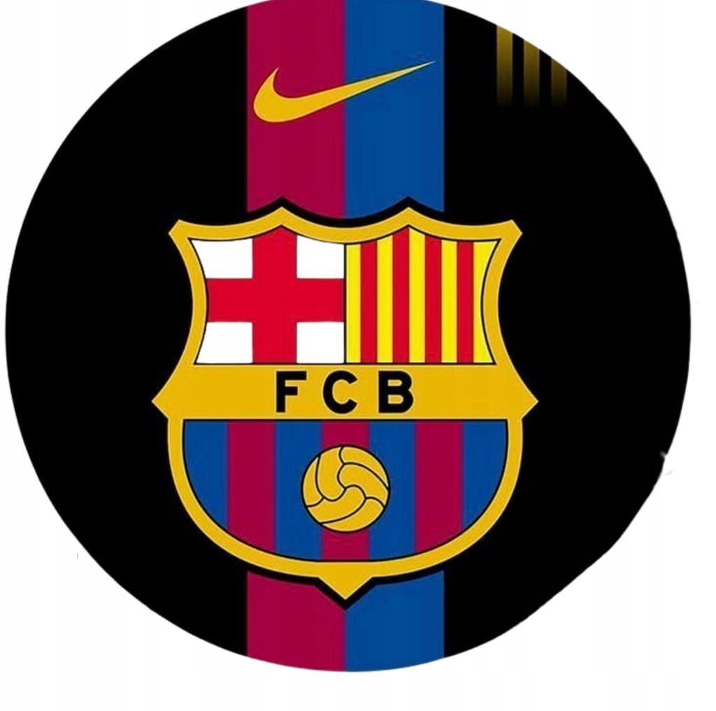 MEGA ZESTAW OPŁATEK NA TORT FC BARCELONA + POSTACI 11szt + TEKST