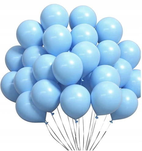 Balony lateksowe niebieskie pastelowy 10 sztuk