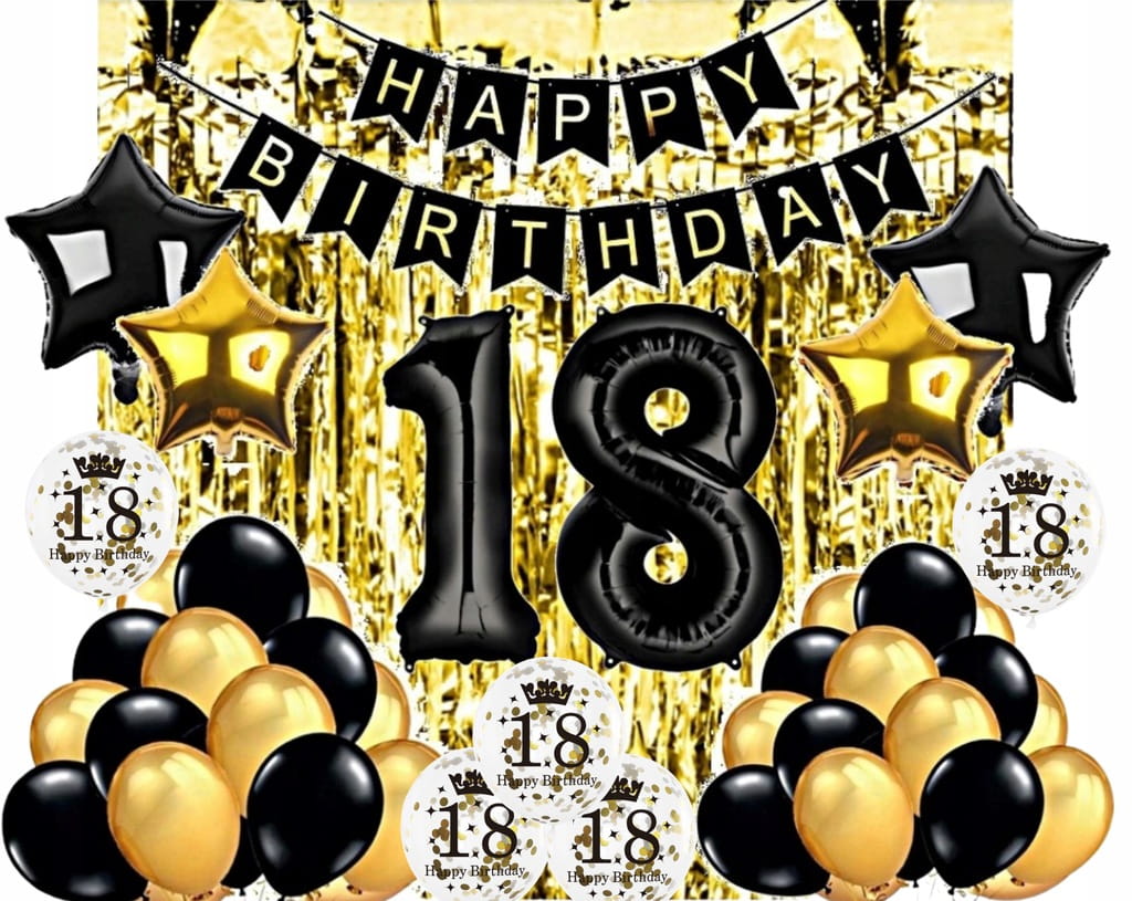 Balon Youniorkove klasyczny złoty 34 szt.