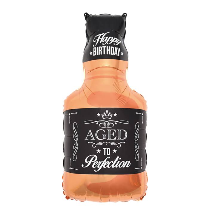 Balon foliowy BUTELKA WHISKEY URODZINY XXL
