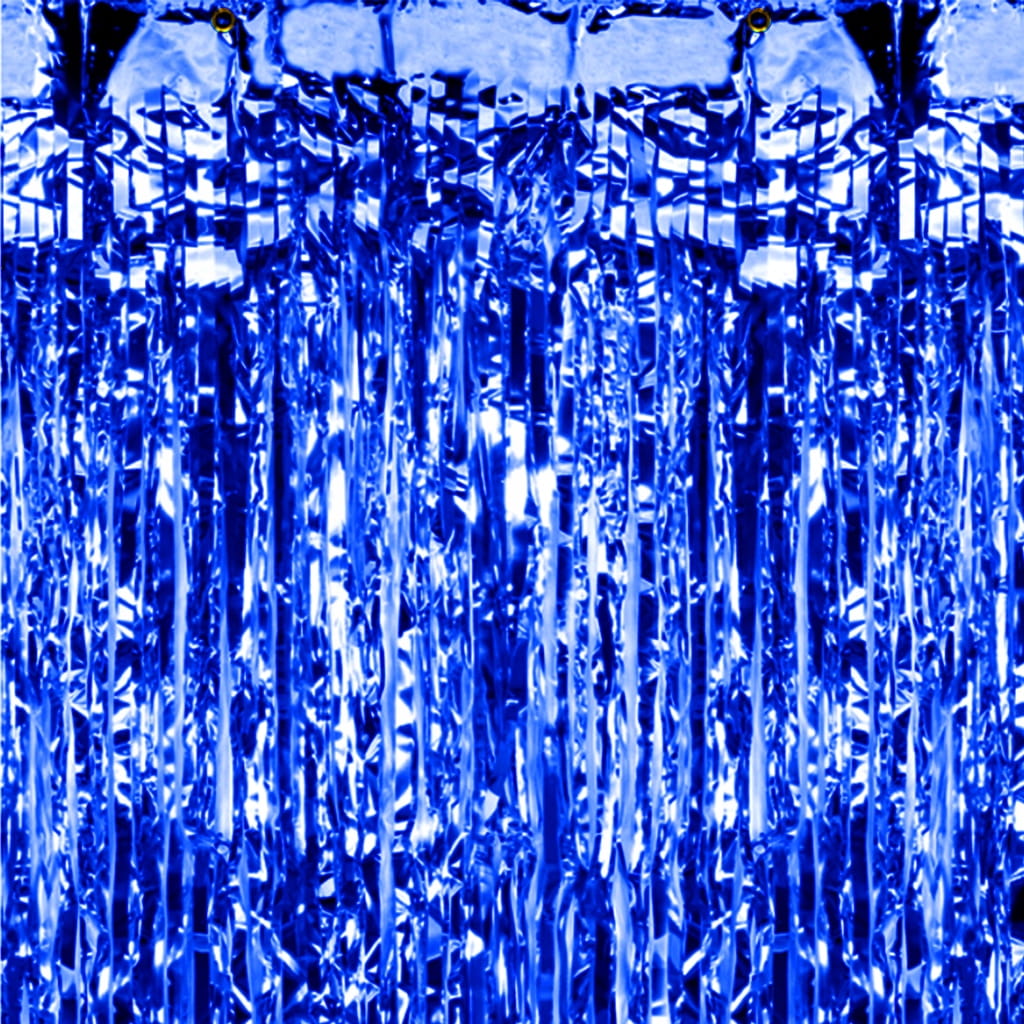 KURTYNA dekoracyjna NIEBIESKA zasłona tło 100x200