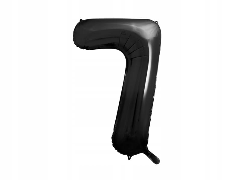 BALON urodzinowy foliowy CYFRA 7 CZARNY